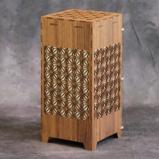 Air Purifier,Woodcraft Tower style lantern,Design “ASA (hemp)”（S）