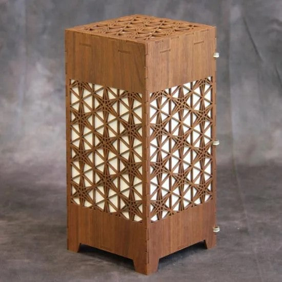 Air Purifier,Woodcraft Tower style lantern,Design “RINDO (gentian)”（S）