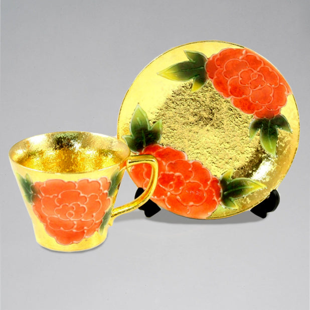Cup and Saucer,Japan Ceramic,Arita Ware,Japanese Traditional Crafts（RED）