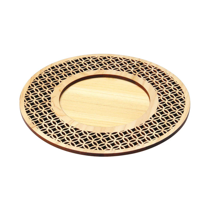 Cypress plate,circular form（Shippo）