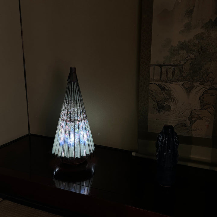 Wagasa style lantern,Room Lantern,Hand Crafted （L）,“Hanabi”