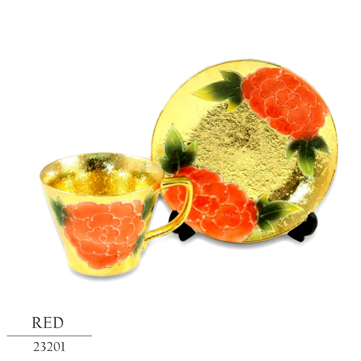 Cup and Saucer,Japan Ceramic,Arita Ware,Japanese Traditional Crafts（RED）