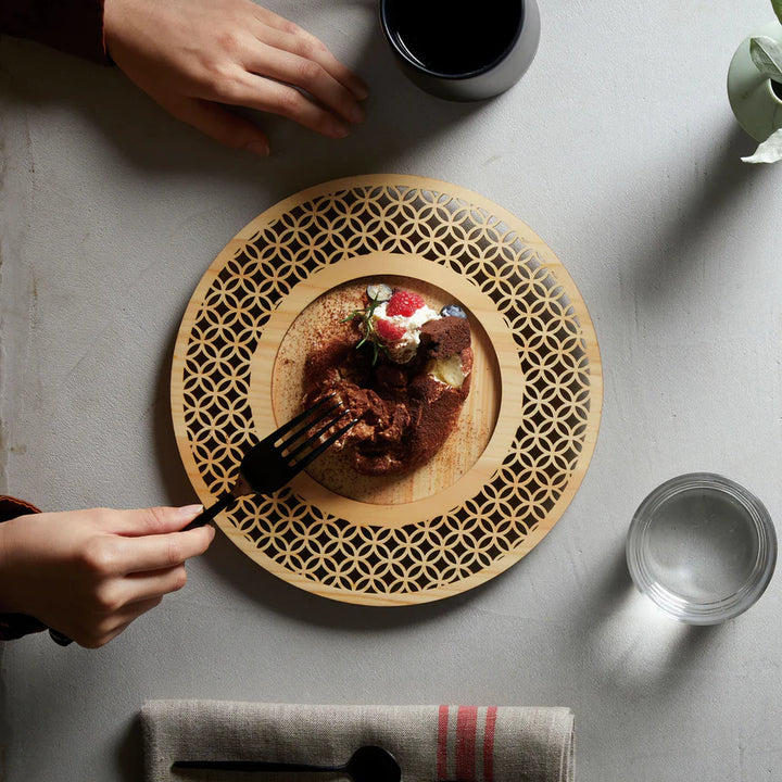 Cypress plate,circular form（Shippo）