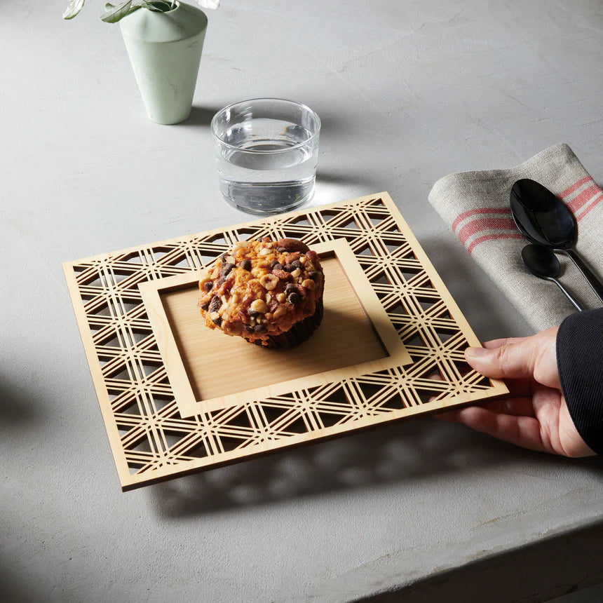 Cypress plate,regular tetragon（Sesame）