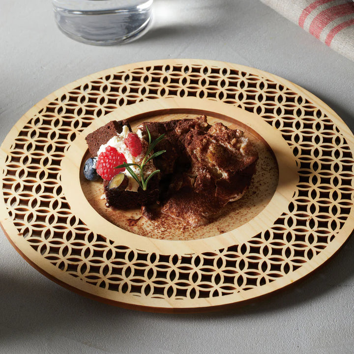 Cypress plate,circular form（Shippo）
