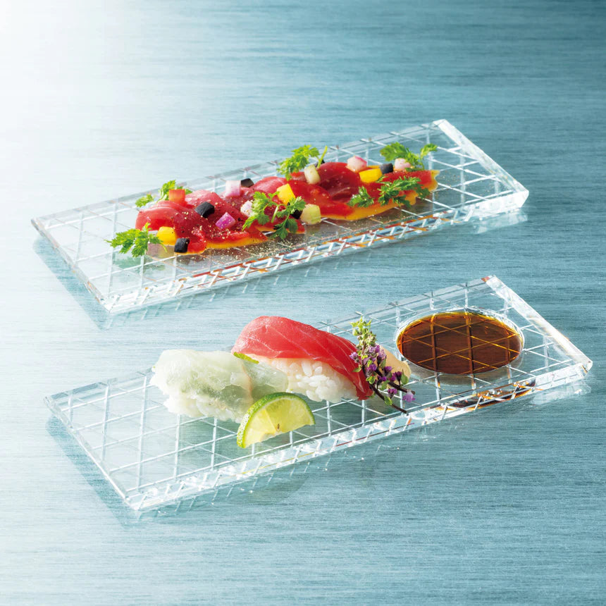 Crystal faceted plate