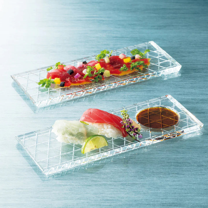 Crystal faceted plate