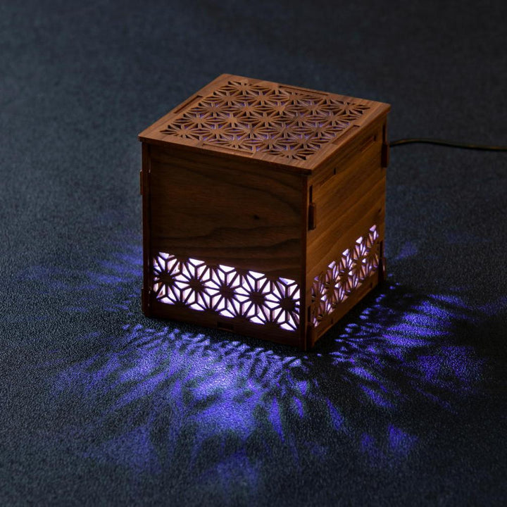 Air Purifier,Woodcraft cubic lantern,Design “ASA (hemp)”,MINI