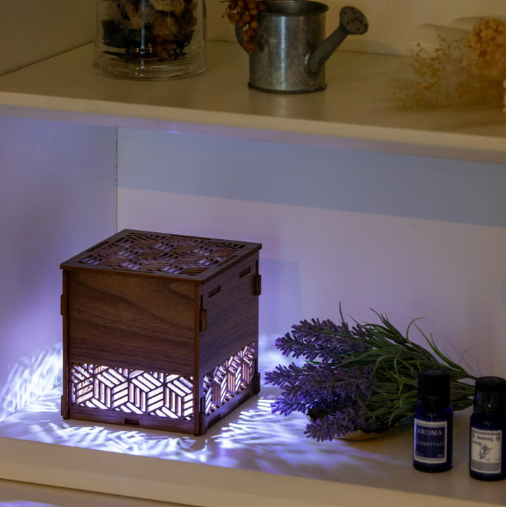 Air Purifier,Woodcraft cubic lantern,Design “KAME (turtle)”,MINI