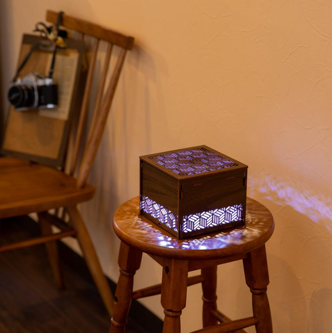 Air Purifier,Woodcraft cubic lantern,Design “KAME (turtle)”