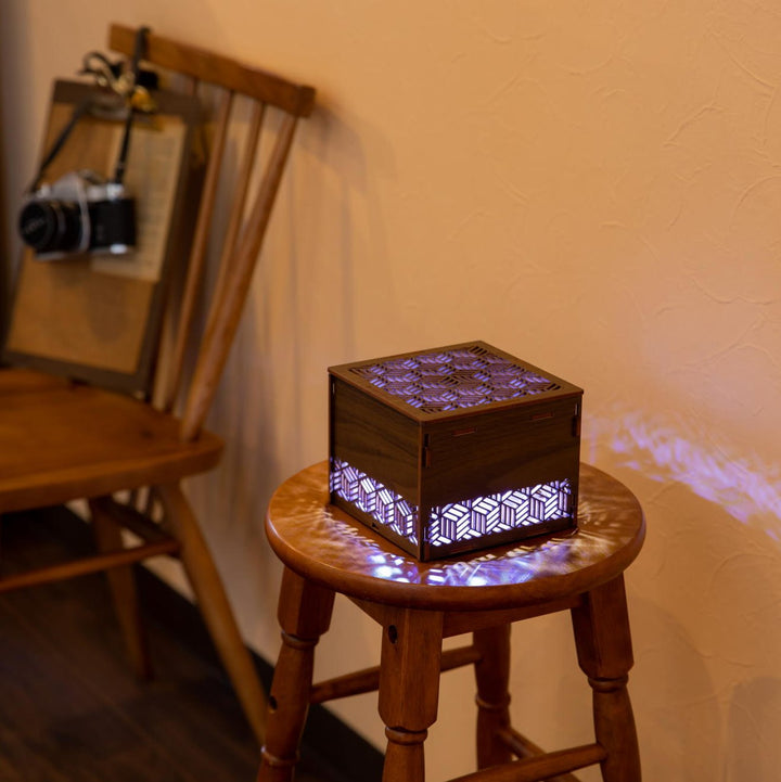 Air Purifier,Woodcraft cubic lantern,Design “KAME (turtle)”
