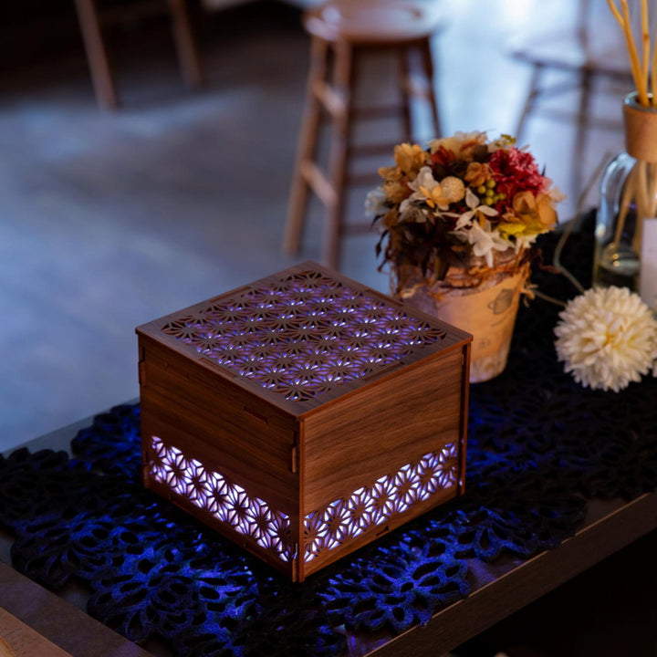Air Purifier,Woodcraft cubic lantern,Design “KAME (turtle)”