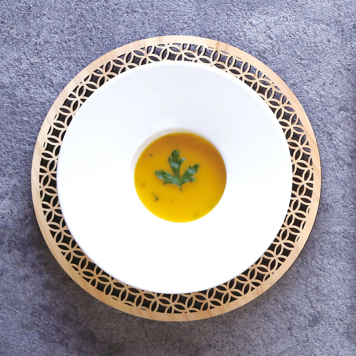 Cypress plate,circular form（Shippo）