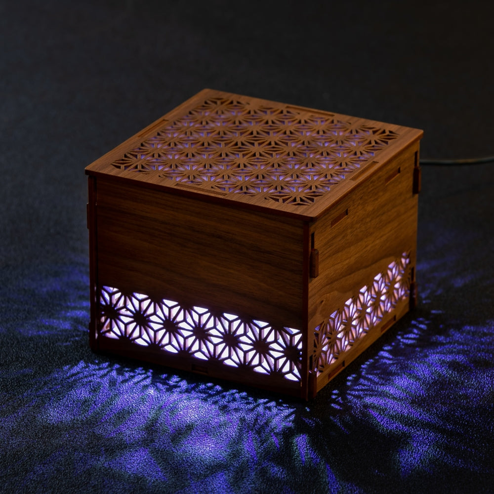 Air Purifier,Woodcraft cubic lantern,Design “ASA (hemp)”