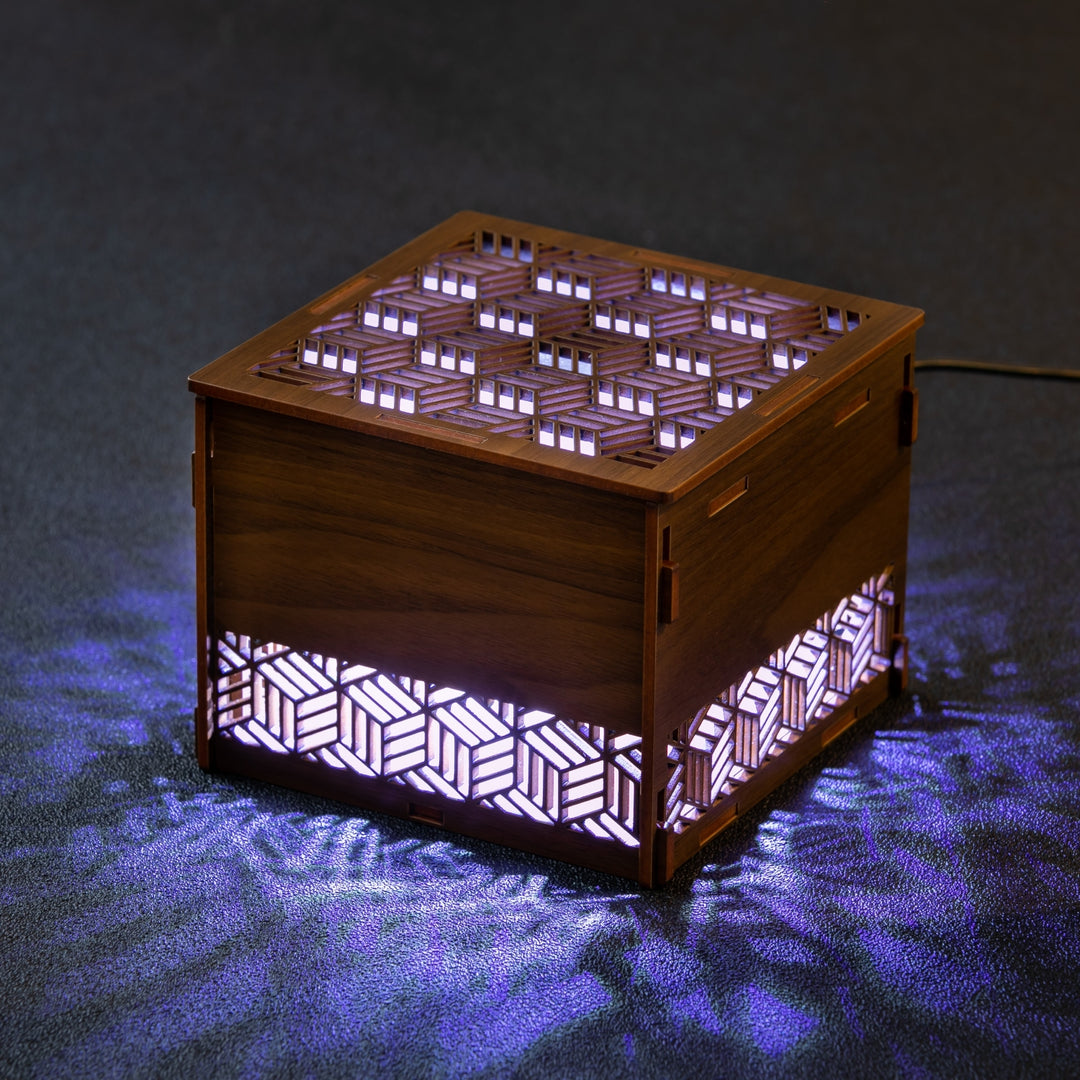 Air Purifier,Woodcraft cubic lantern,Design “KAME (turtle)”