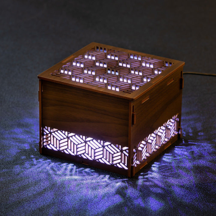 Air Purifier,Woodcraft cubic lantern,Design “KAME (turtle)”