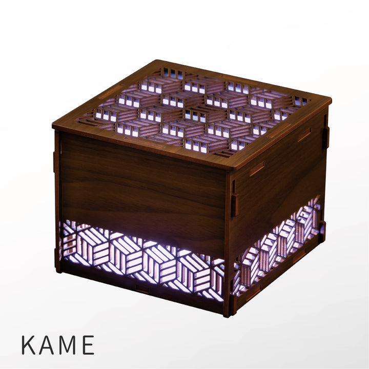 Air Purifier,Woodcraft cubic lantern,Design “KAME (turtle)”